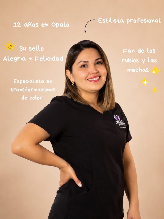 Andrea, estilista de Salón de Belleza Ópalo