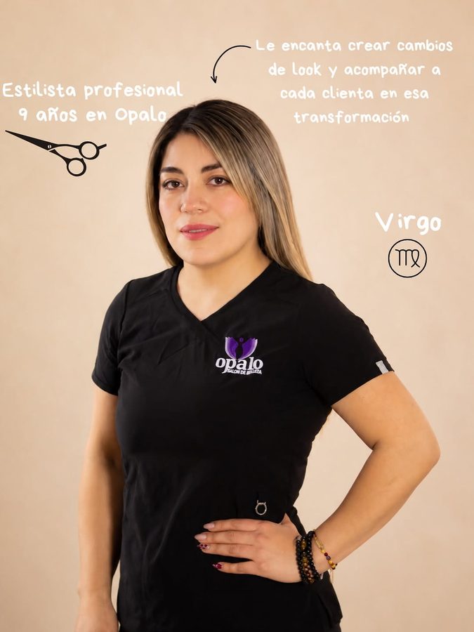 Valentina, estilista de Salón de Belleza Ópalo